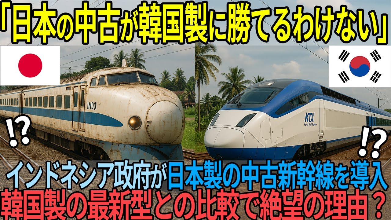 「日本製に負けるわけないだろ？」インドネシア政府が最新韓国製KTXと日本製の40年落ち新幹線を導入した結果...【海外の反応】