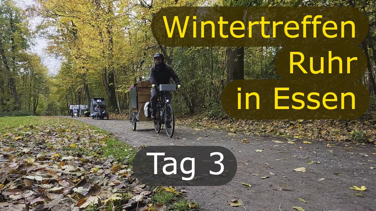 Die letzten km bis zum Campingplatz - Wintertreffen Ruhr in Essen Tag 3