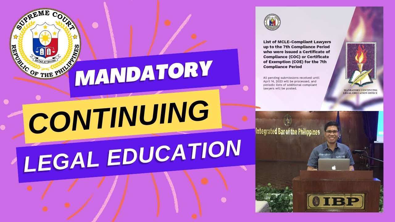 Mandatory Continuing Legal Education (MCLE)