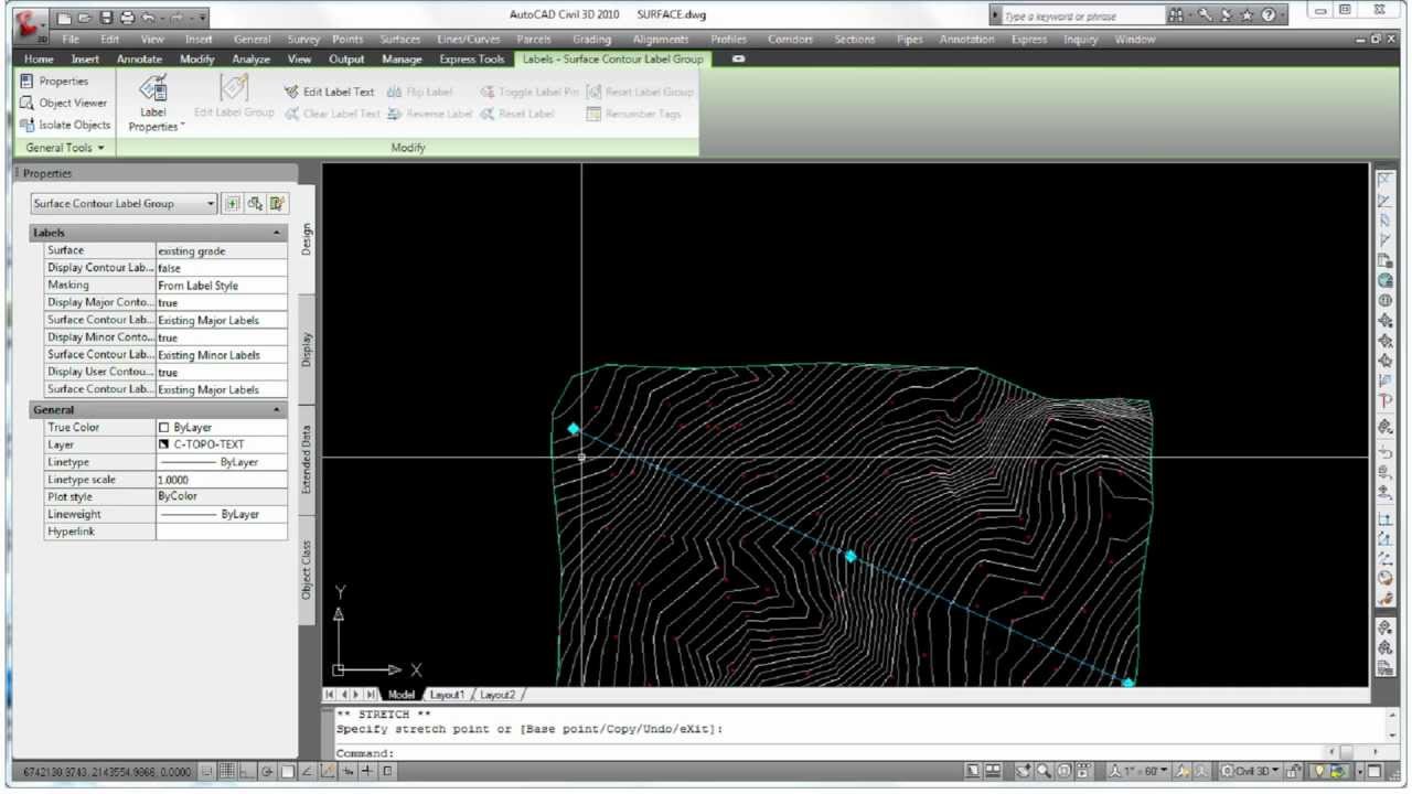 AutoCAD Civil 3D - Adding Contour Labels