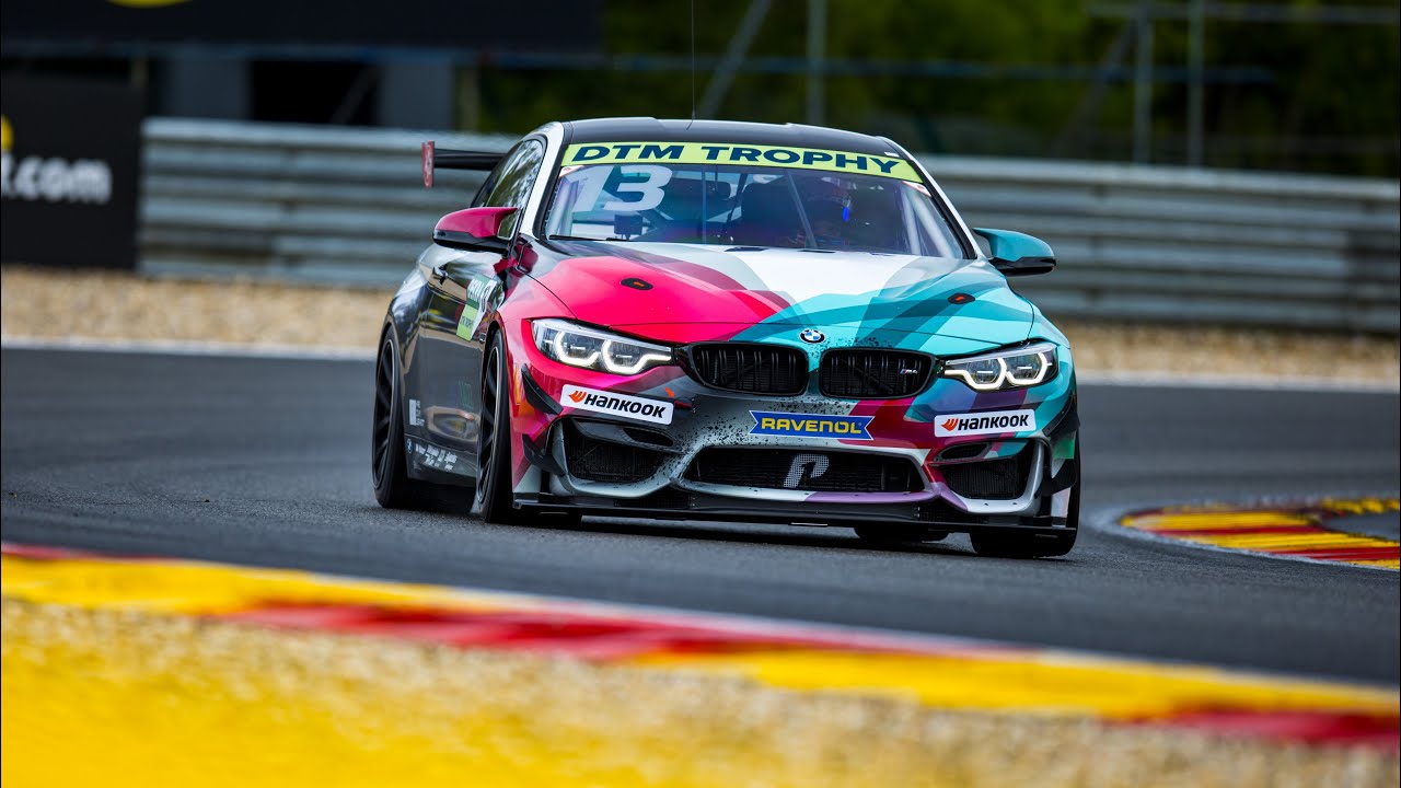 Onboard BMW M4 GT4 Spa Francorchamps DTM Trophy 2022 slicks on drying track