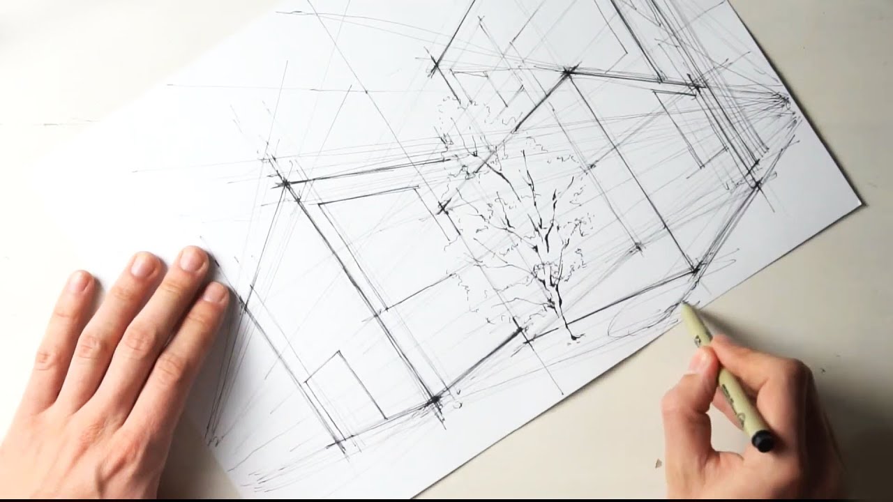 Drawing SANAA's Moriyama House | Architecture Drawings Timelapse