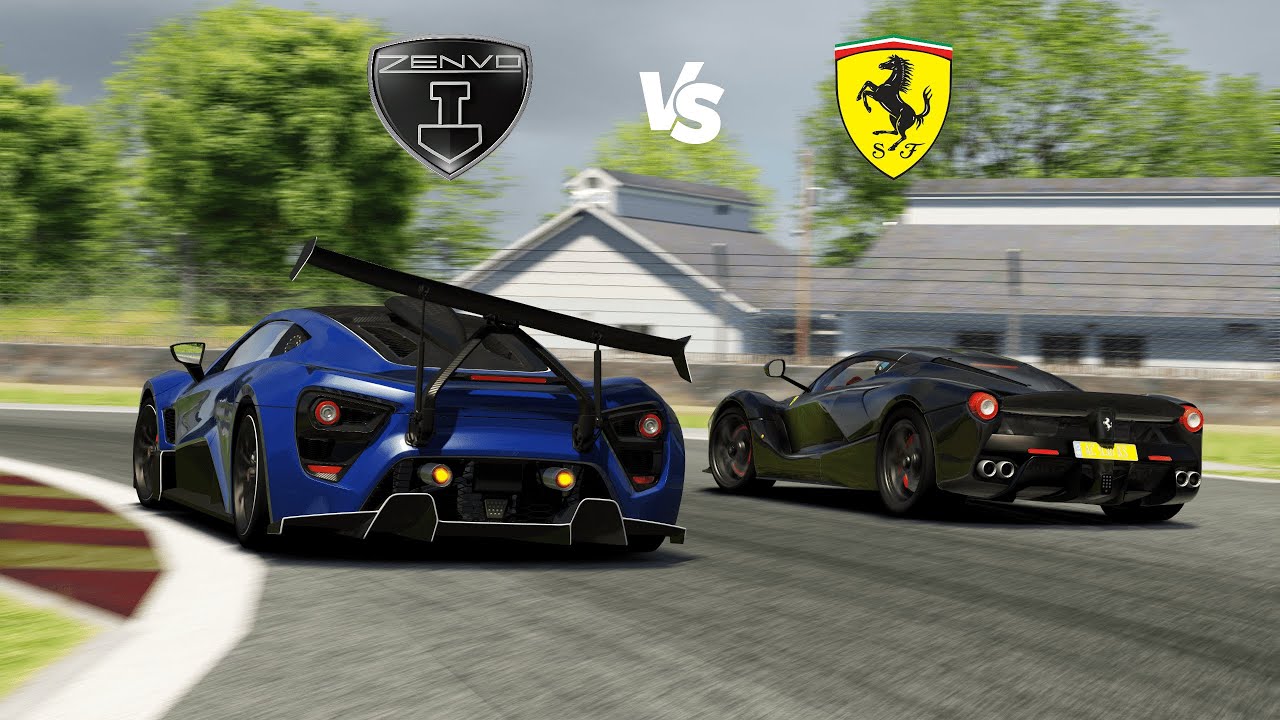 Zenvo TSR-S vs Ferrari LaFerrari at Road America / Assetto Corsa (AC)