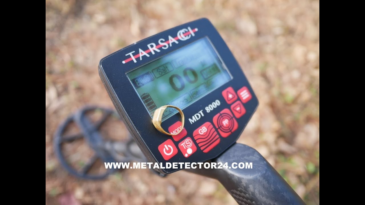 moneta a 50cm TEST PROFONDITA' metal detector TARSACCI MDT 8000 speciale terreno nero mineralizzato