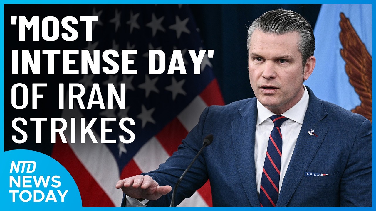 Hegseth: ‘Most Intense Day’ of US Strikes on Iran; Oil Prices Sink | NTD News Today March 10
