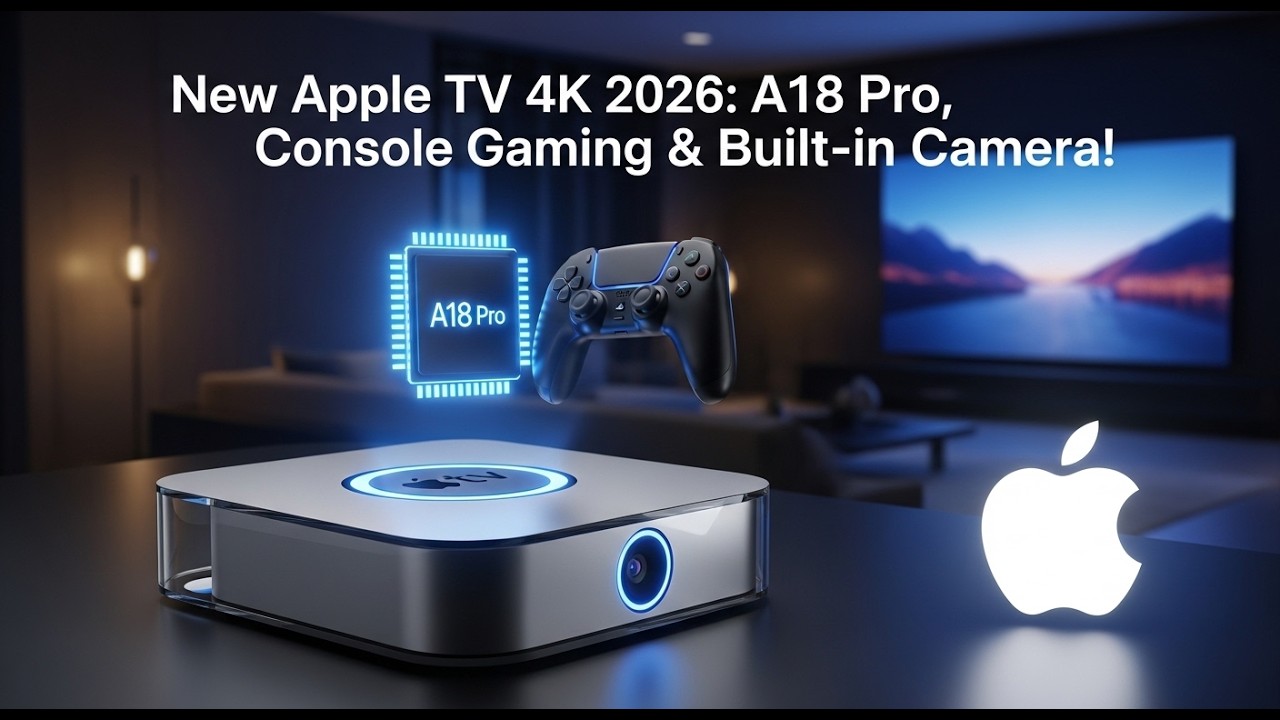 New Apple TV 4K 2026: A18 Pro, Console Gaming & Built-in Camera!