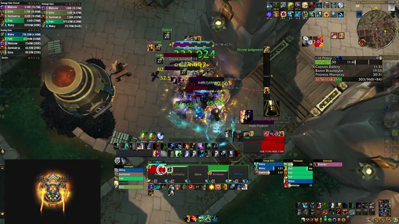 Agro in Priory of the Sacred Flame M+16, Farseer Resto Shaman