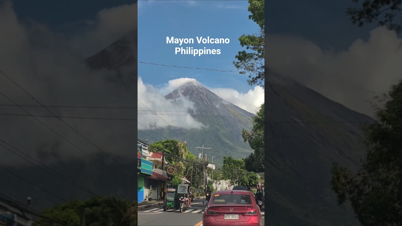 Beautiful Mayon Volcano in the Philippines #shorts #nature #volcano #mountains #travel