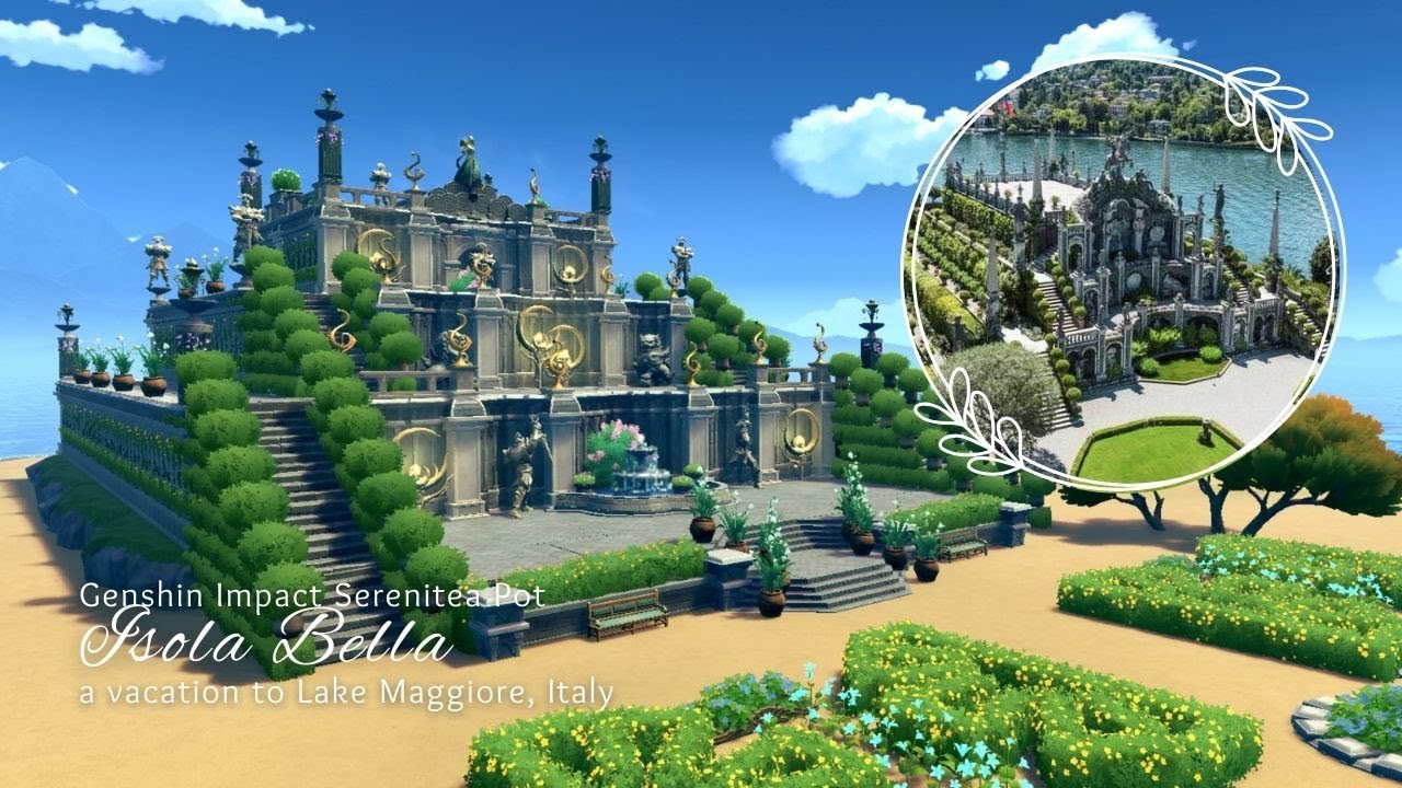 Isola Bella | An Italian Vacation (Genshin Serenitea Pot Tutorial + EU Replicas)