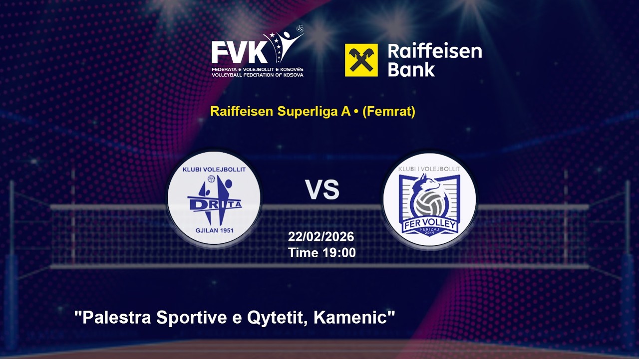 KV DRITA vs KV FER VOLLEY  🎥 𝗟𝗜𝗩𝗘𝗦𝗧𝗥𝗘𝗔𝗠🏐Raiffeisen Superliga A (Femrat) Java 15