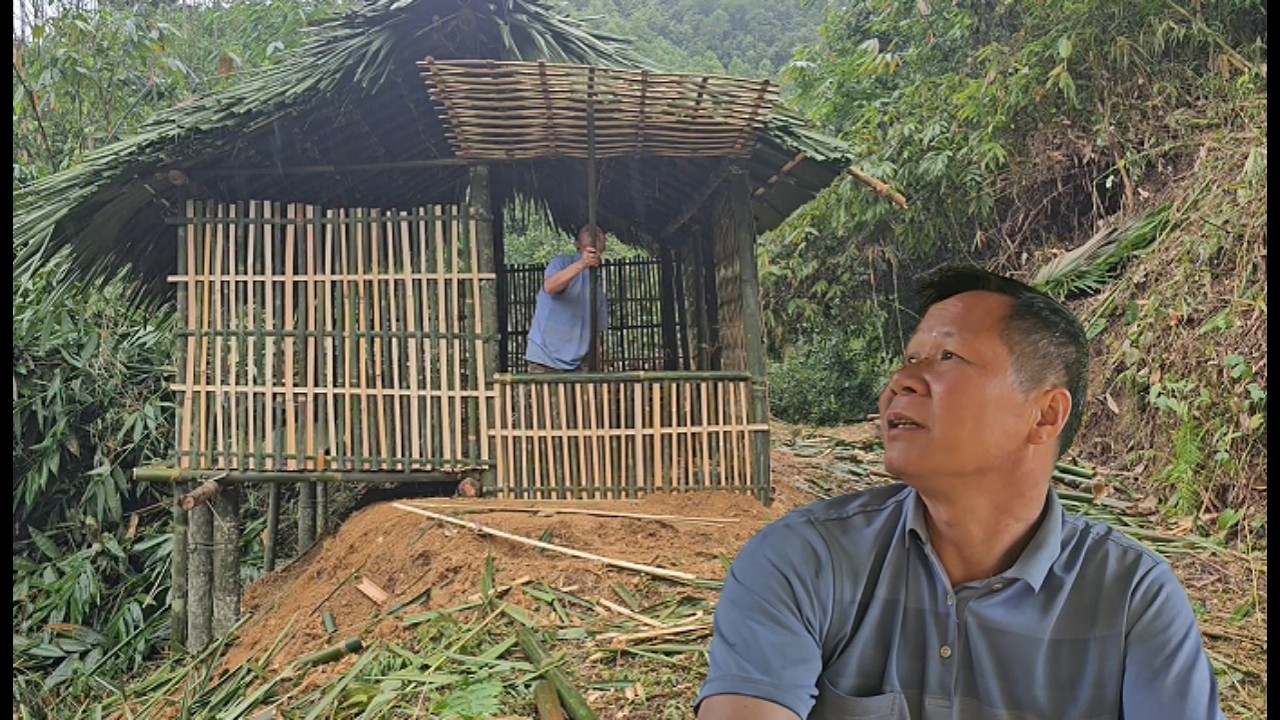 After many days of construction, Mr. Ha finally completed his house
