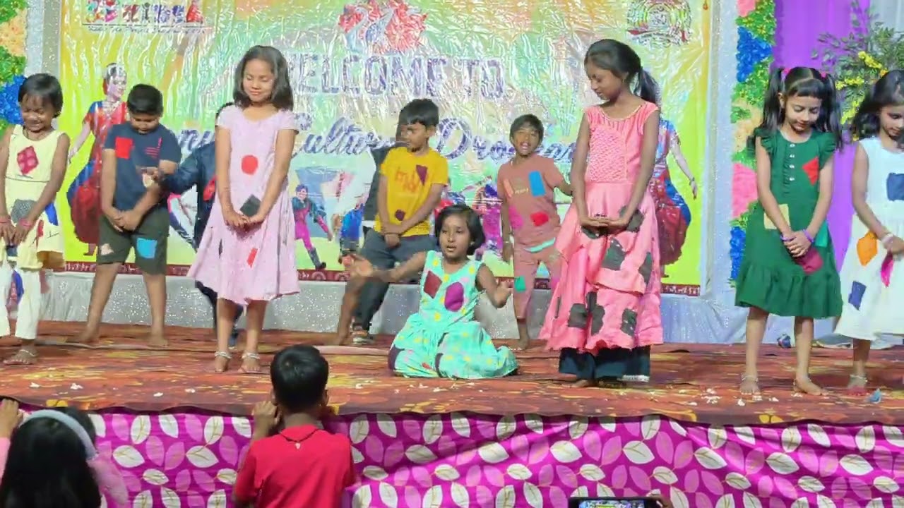 Hunger Theme performance by Class 1 Group A, Oum Kids & OMGV, Jharigam annual function 2025-26