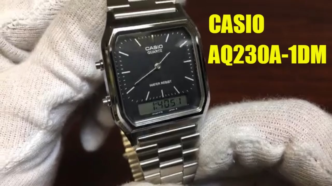 Unboxing Casio Silver Classic Digital Analog Watch AQ230A-1DM