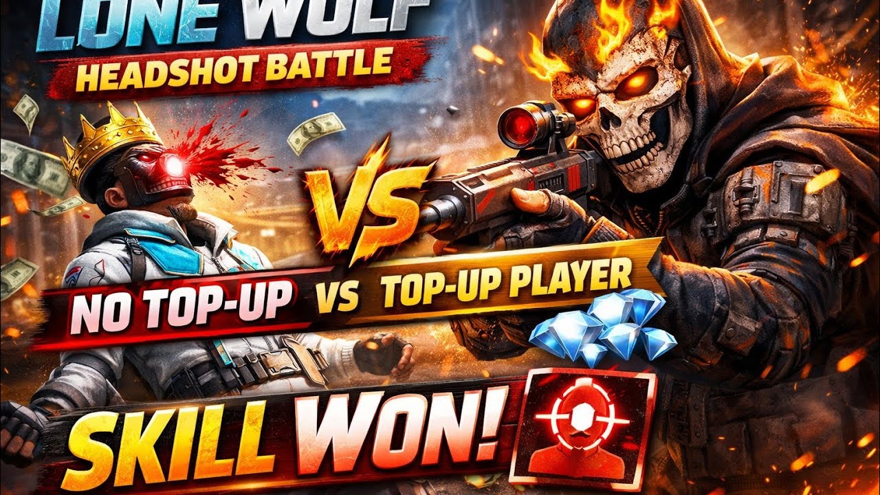 🔥 Defeated a Top-Up Player in Lone Wolf Headshot!