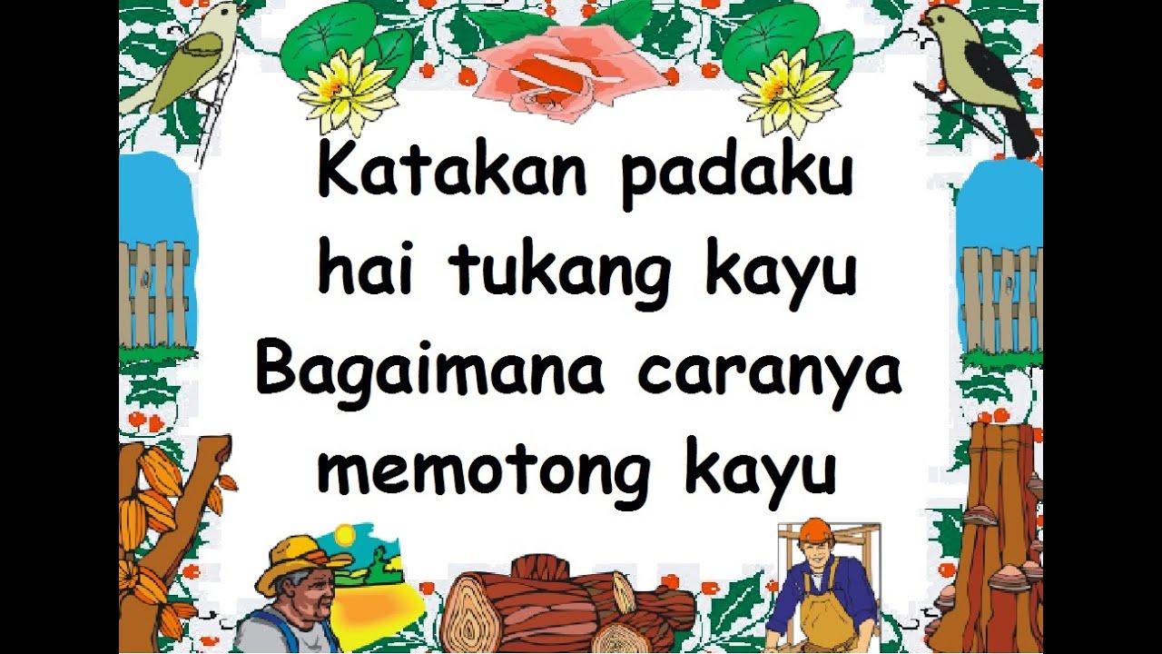 lirik TUKANG KAYU - Lagu Anak - Cipt. Pak Dal - Musik Pompi S