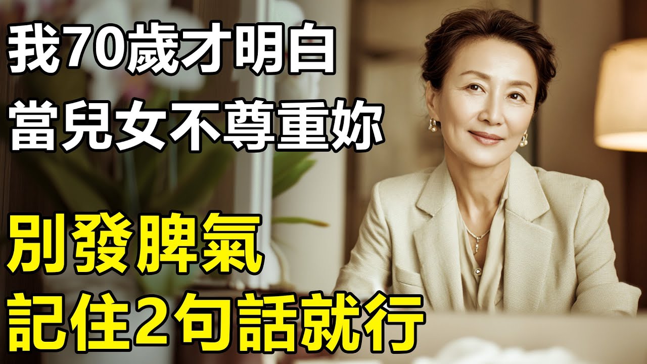 我70歲才明白：當兒女不尊重你怎麽辦？別講道理別發脾氣，記住2句話就行！【養老|情感|幸福生活】