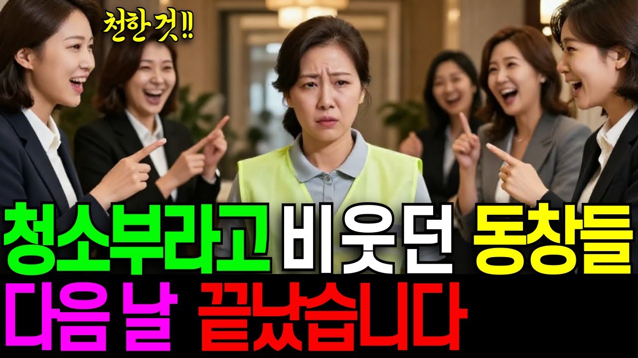 동창회에서 청소부를 조롱한 대가, 하루 만에 돌아왔습니다 | 사이다사연 | 감동사연 | 라디오드라마 | 오디오북 | 노후사연 | 황혼이혼 | 인생이야기 | 노후지혜 | 시니어 유튜