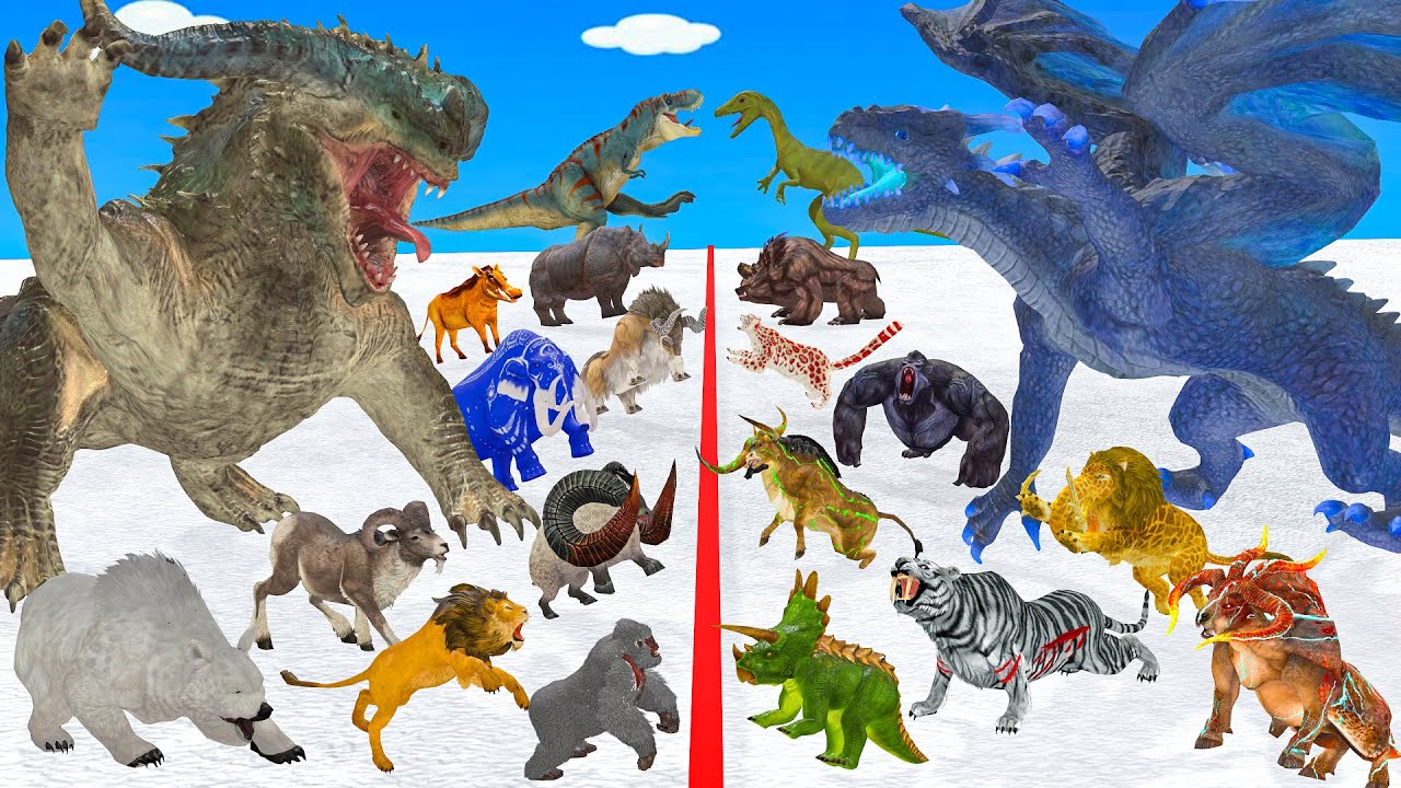 Epic Animal Battle- Prehistoric Mammals vs Cenozoic Beasts Mammal Size ARBS Mammoths vs ARK Mammoths