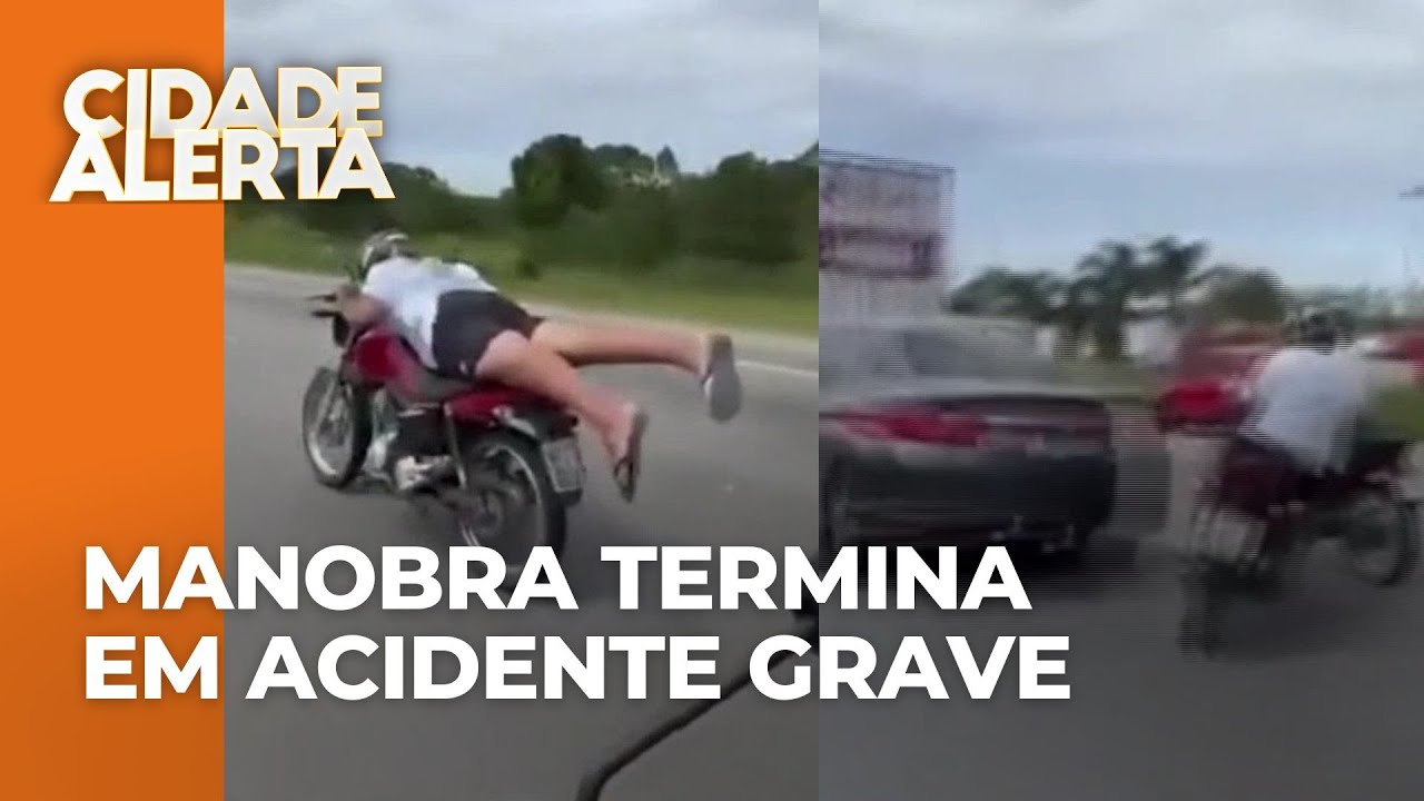 Jovem de 19 anos executa a manobra 'super-homem' segundos antes de sofrer acidente grave na BR-101