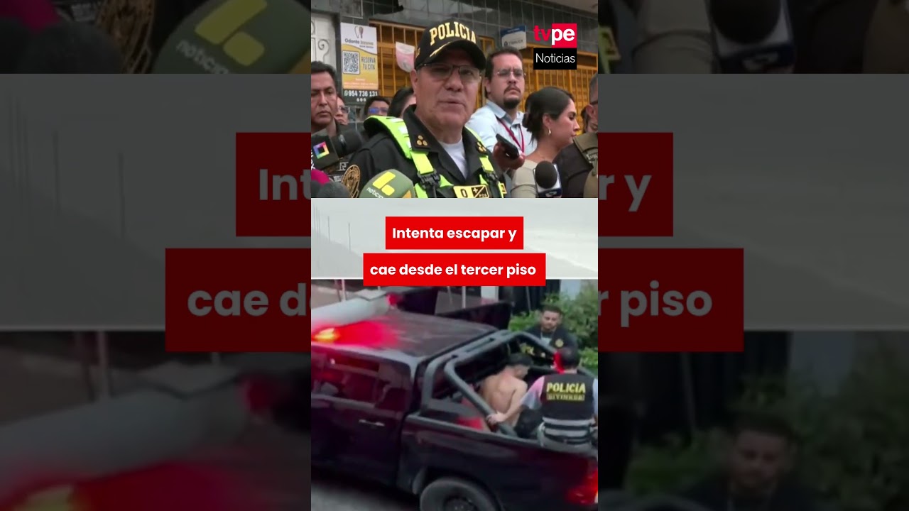 Intenta escapar y cae desde el tercer piso