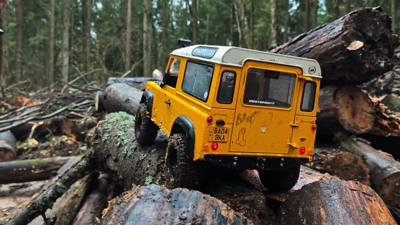 RC4WD JEEP Wrangler YJ, AR44 Land Rover Defender 90 Odinstovo forest run 26 oct 2025