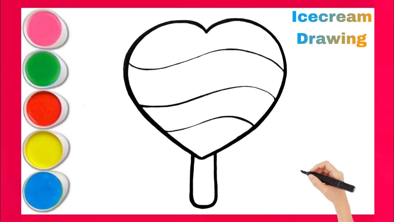 How to draw icecream easy | Icecream draw for kids step by step