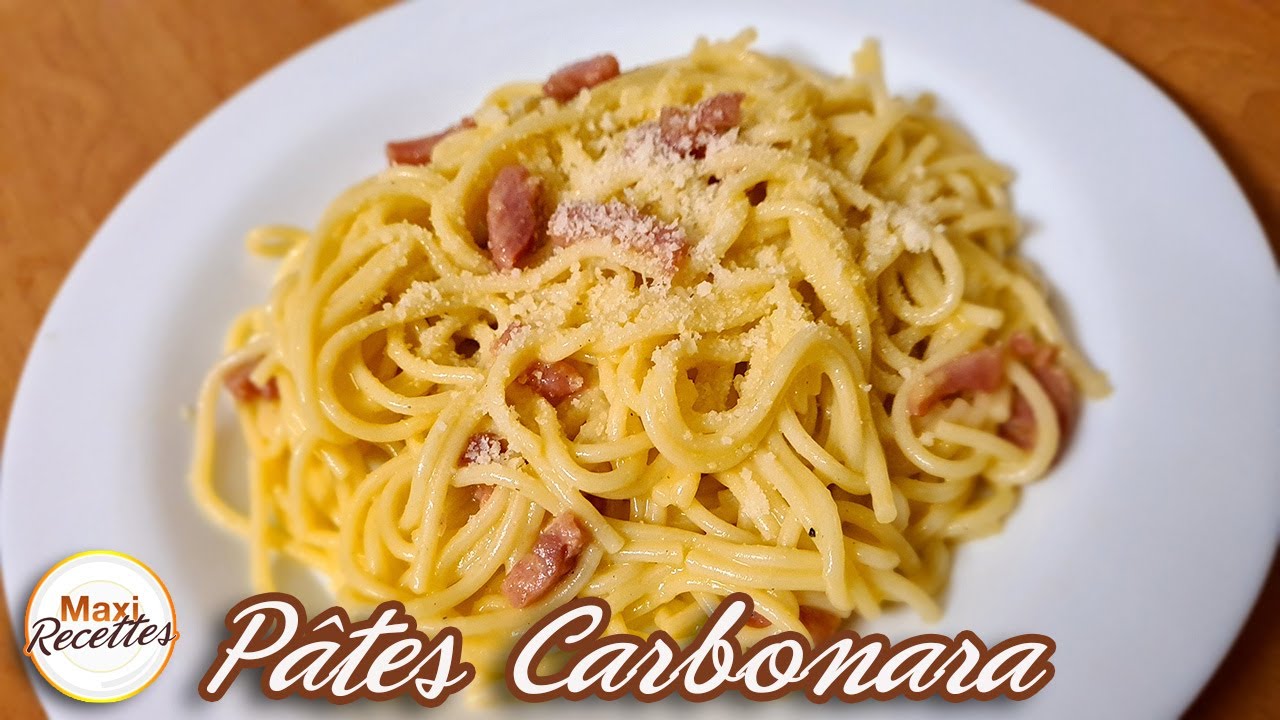 Pâtes Carbonara - Vraie Recette Italienne Facile et Rapide