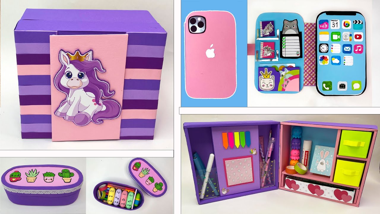 Cardboard ideas // How to make organizers and a pencil case out of cardboard