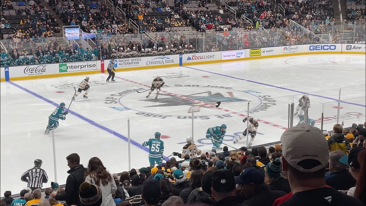 Opening Hockey Cards at the Boston Bruins-San Jose Sharks Game!