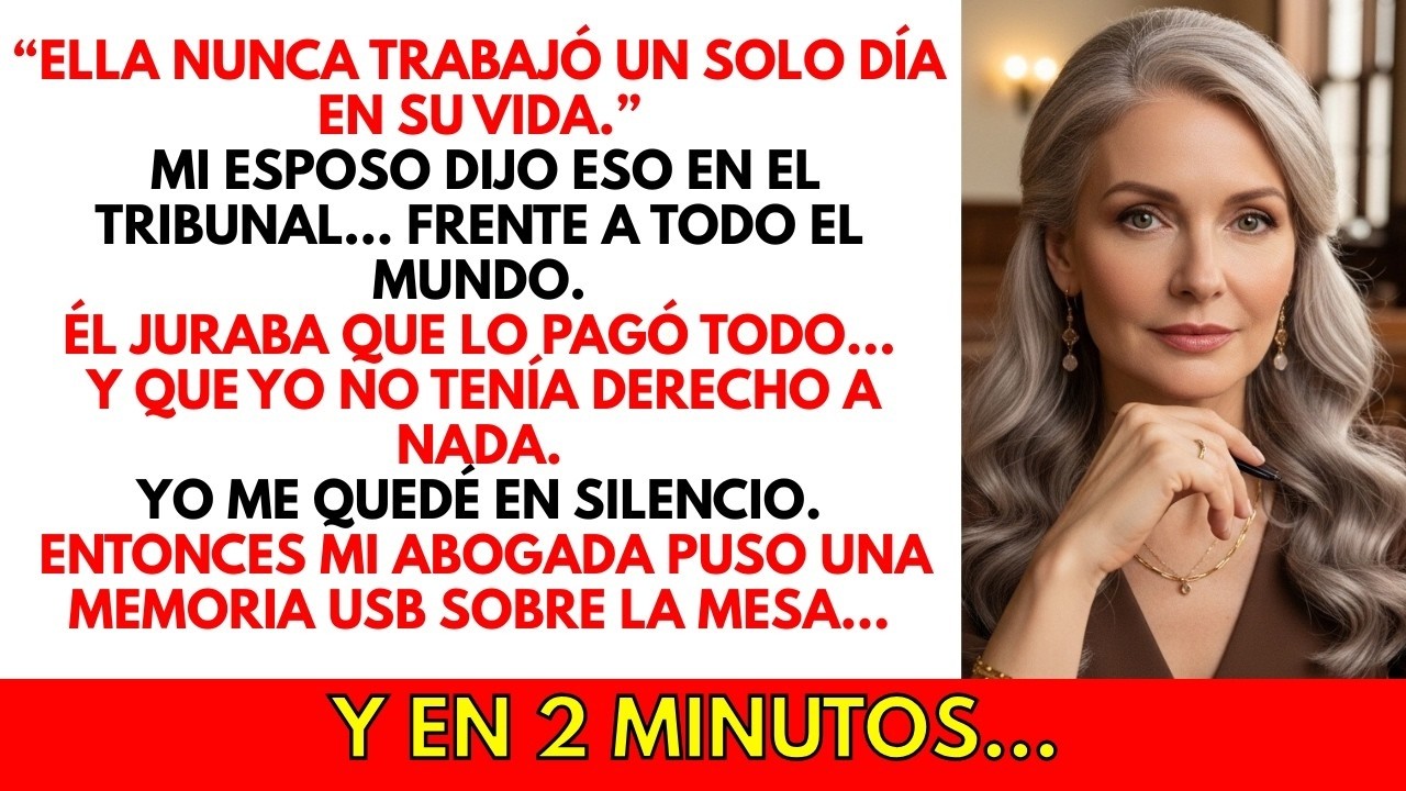 En el tribunal mi esposo dijo: “Ella nunca trabajó”… el juez abrió el USB y él tembló...