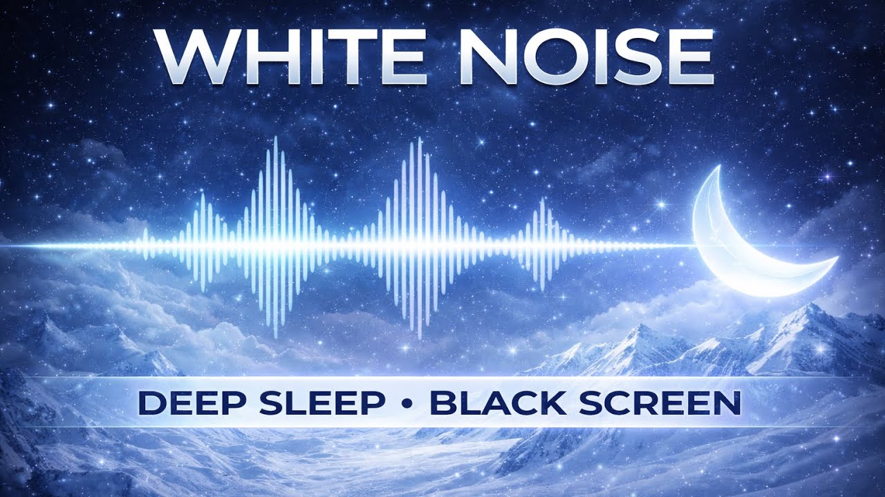 8 Hours White Noise for Deep Sleep 🤍 Black Screen