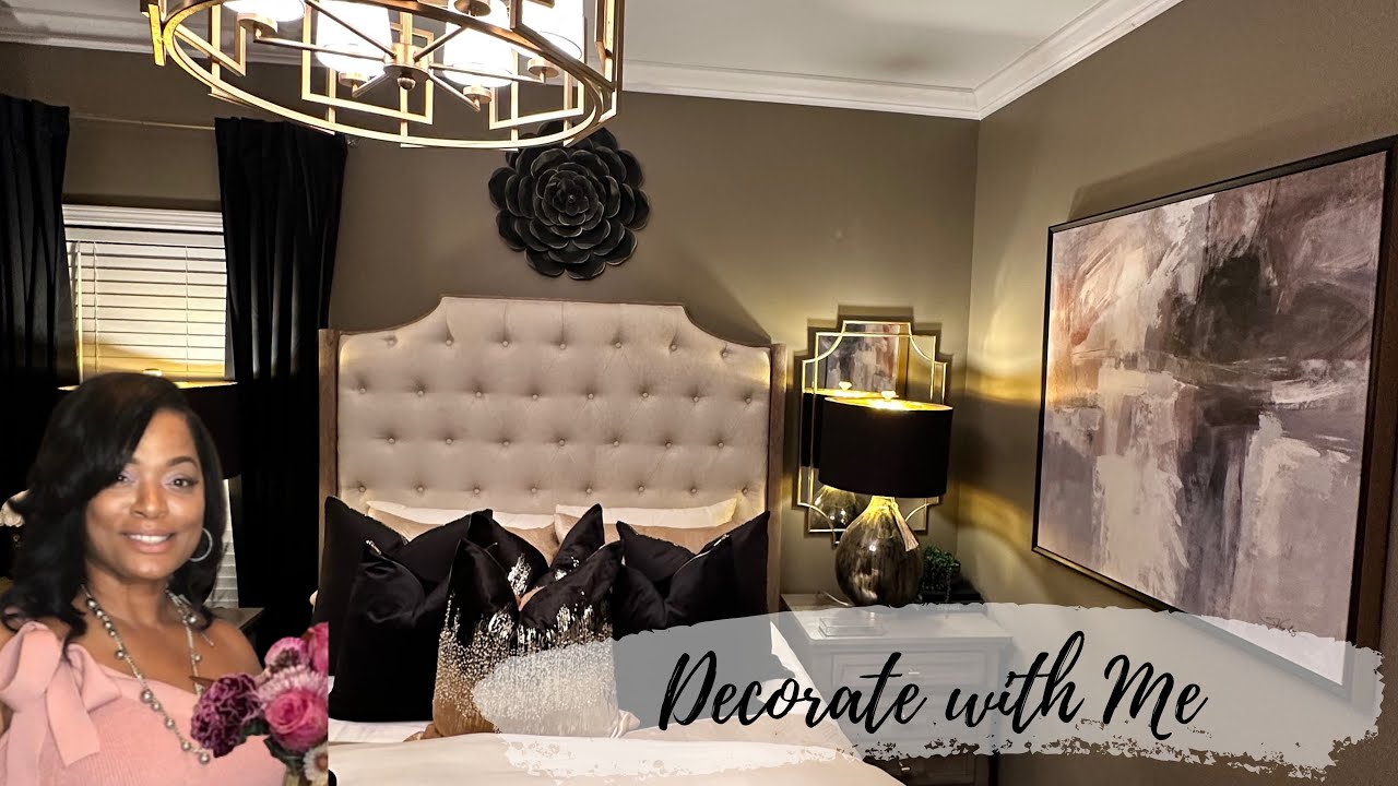 Clean and Decorate Bedroom with Me | HelloFresh |Black Decor