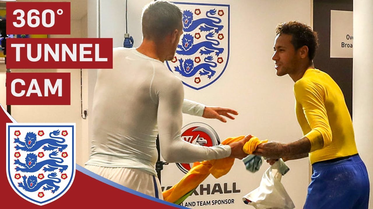 360° Tunnel Cam | Neymar Jr and Vardy Swap Shirts at Full Time