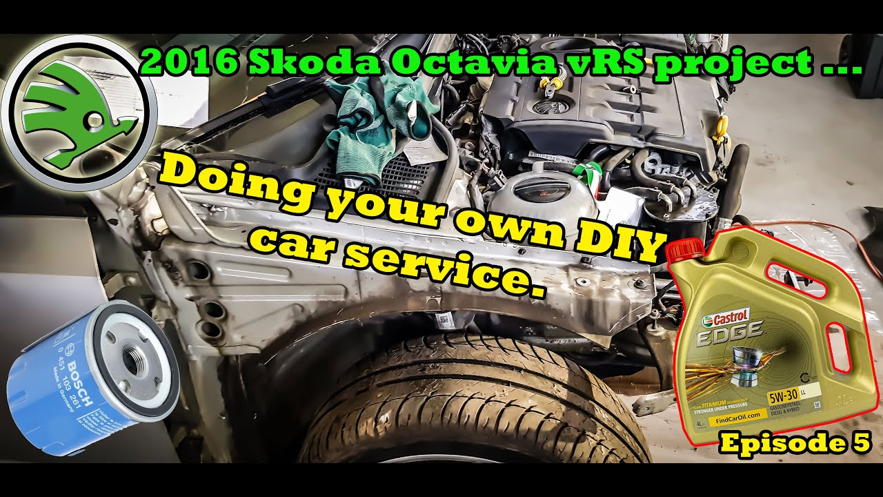 Rebuilding a WRECKED 2016 Skoda Octavia vRS - Servicing the our Skoda Octavia vRS - Episode 5