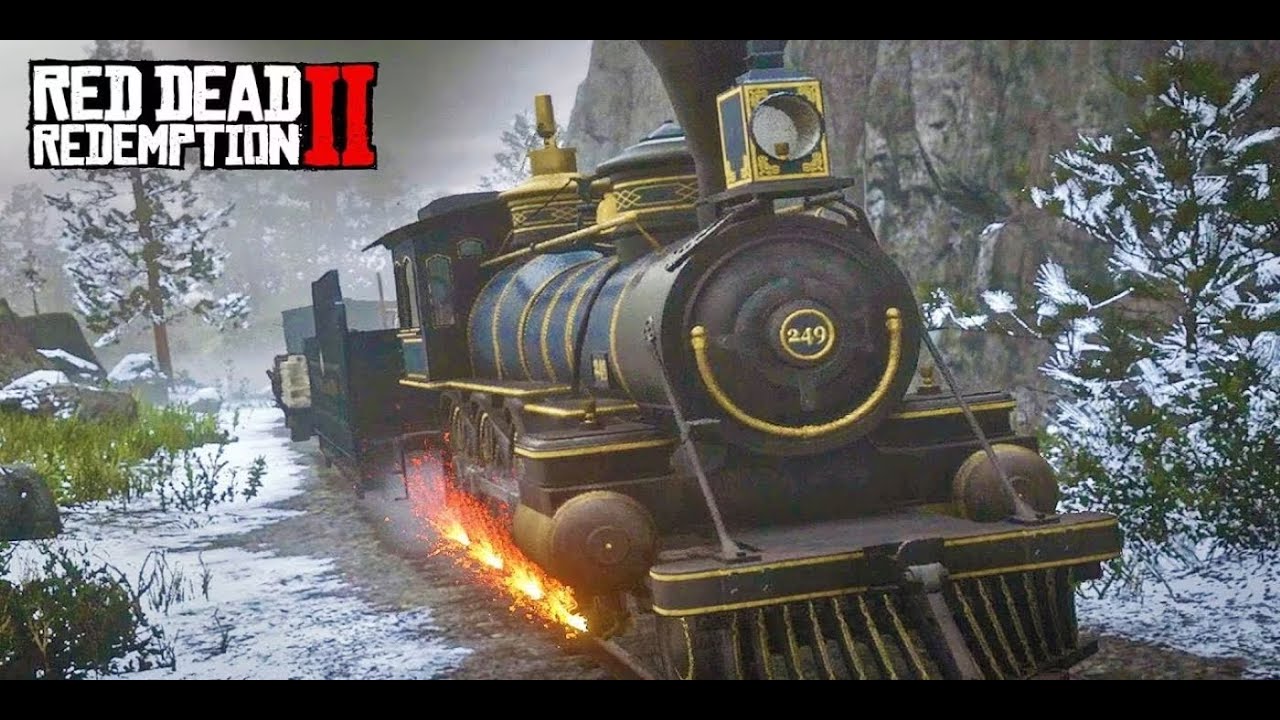 I stole a train and got chased by Bounty Hunters and Police!!! - RDR2