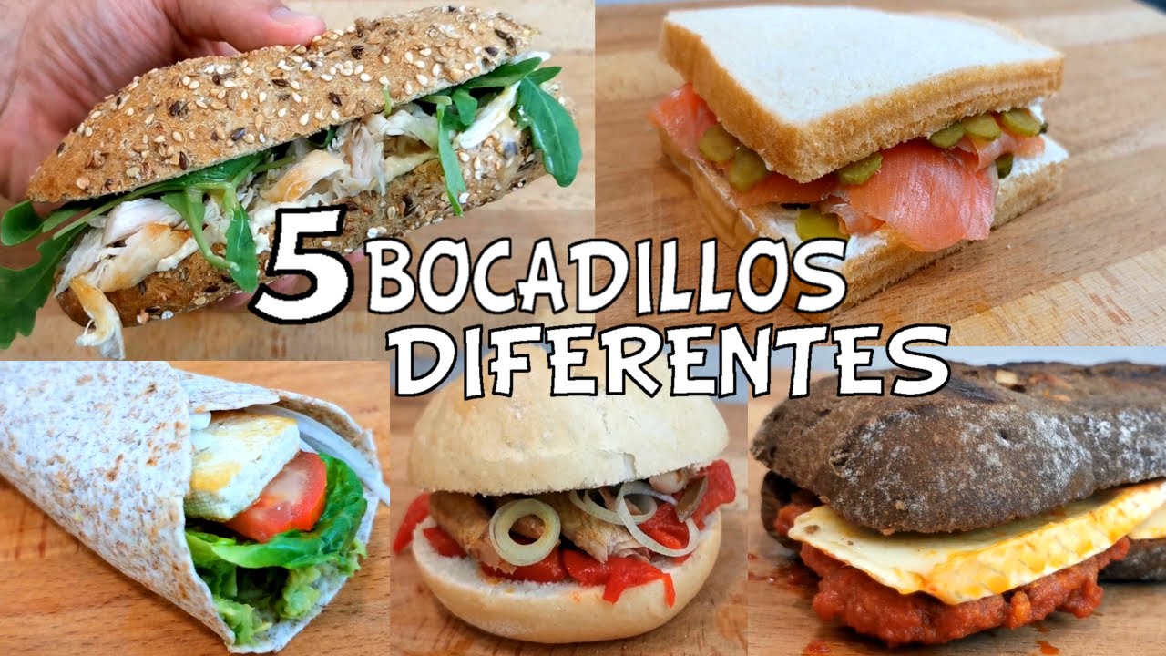 5 Bocadillos diferentes para el Cole o el Trabajo