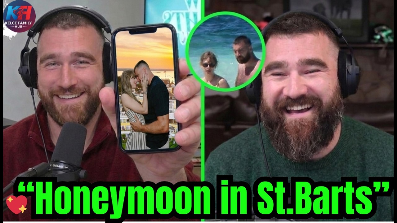 Travis Kelce Hints at Honeymoon❤️💍🏝️🥂 Location With Taylor Swift on Podcast Fans Go Crazy 😉