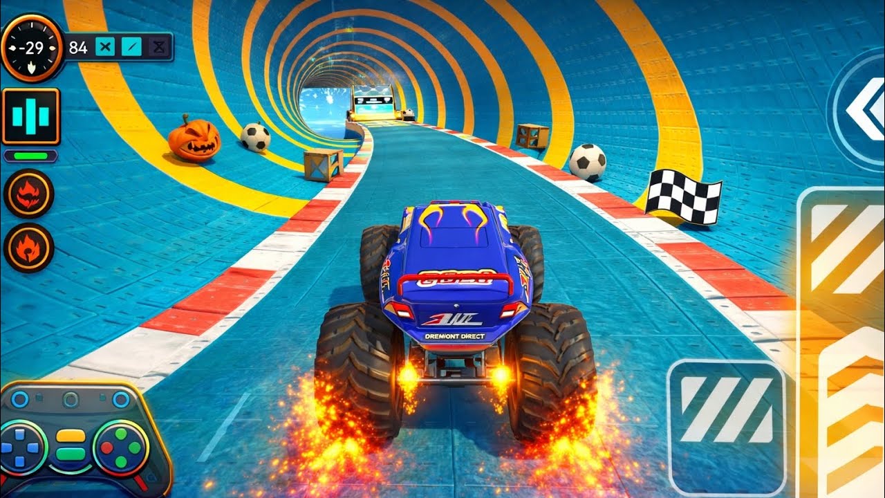 Monster Truck Mega Ramp Race 🚗💥 Extreme Speed Gameplay 😱😱