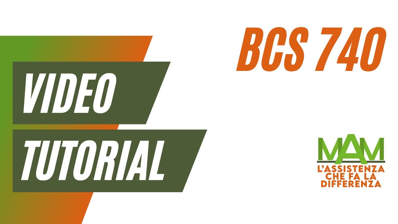 Motocoltivatore BCS 740 - Video Tutorial - MAM L'assistenza che fa la differenza