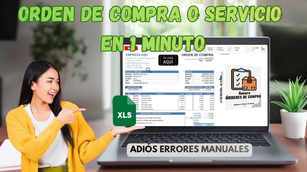 📦 VideoTour: Plantilla Automatizada &ldquo;GENERA &Oacute;RDENES DE COMPRA/SERVICIO V1
