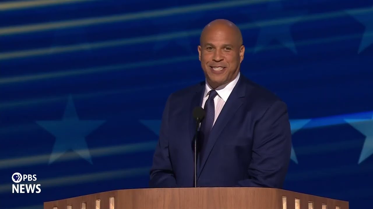 WATCH: ‘I believe in America,’ chants DNC crowd with Sen. Cory Booker | 2024 DNC Night 3