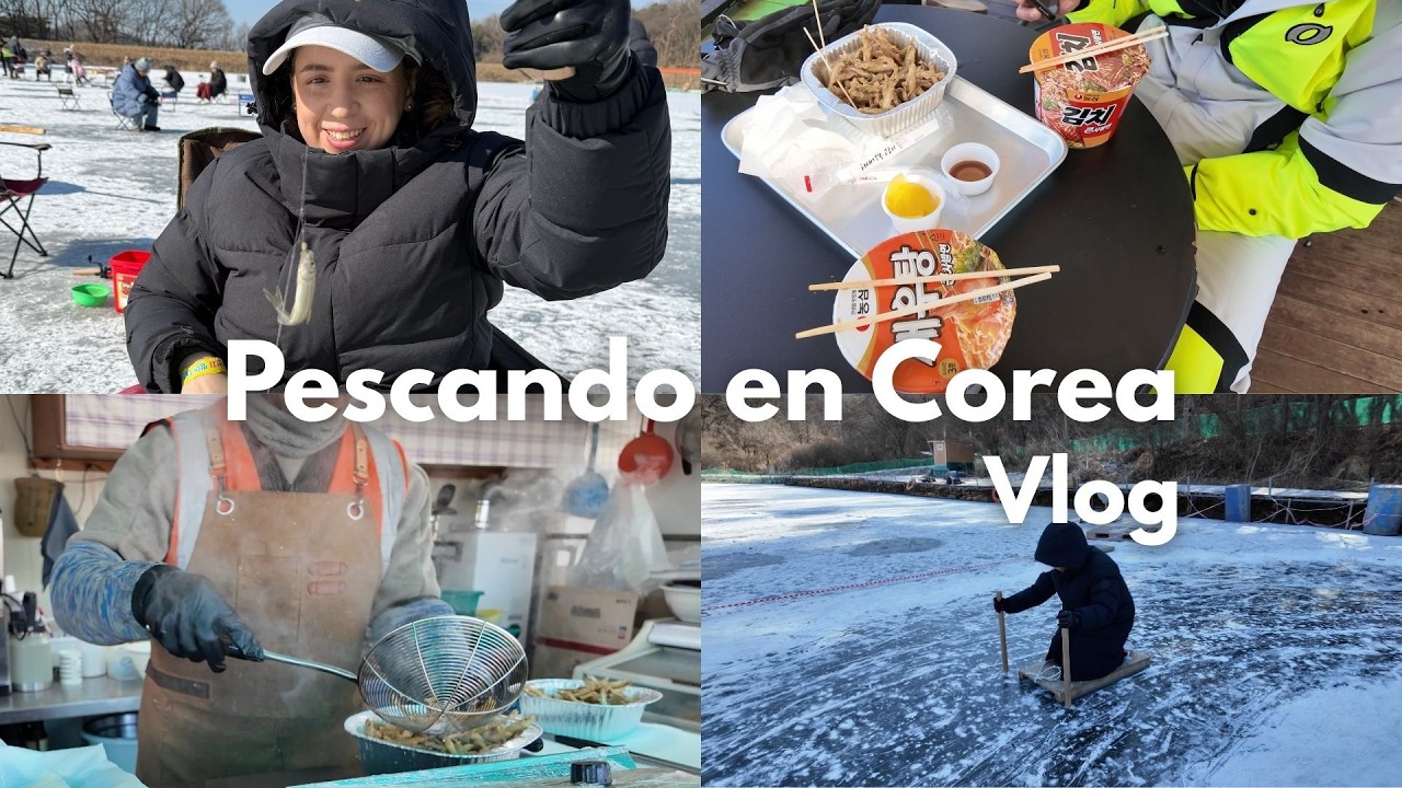 Corea 🇰🇷 | Mi primera vez pescando sobre hielo ❄️🎣