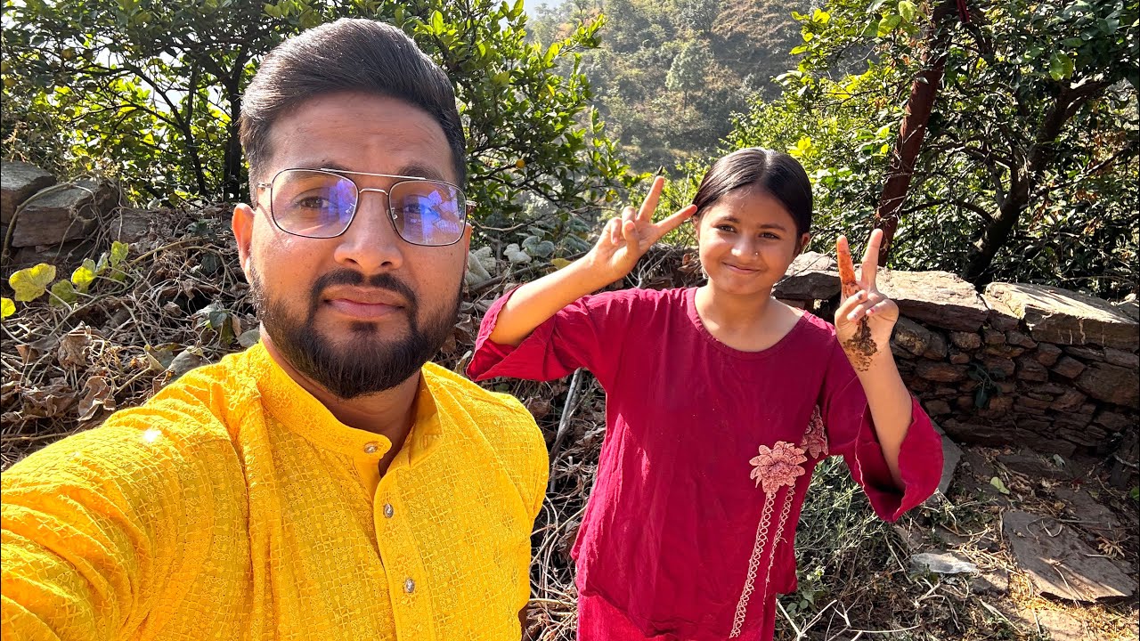 सुबह सुबह का नजारा गाँव का और साथ मे किया ये काम ❤️🙏