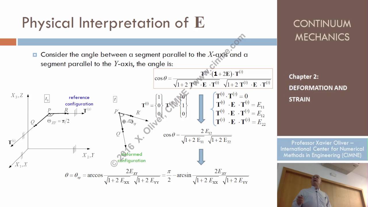 Continuum Mechanics - Ch 2 - Lecture 8 - Physical interpretation of the Strain Tensors