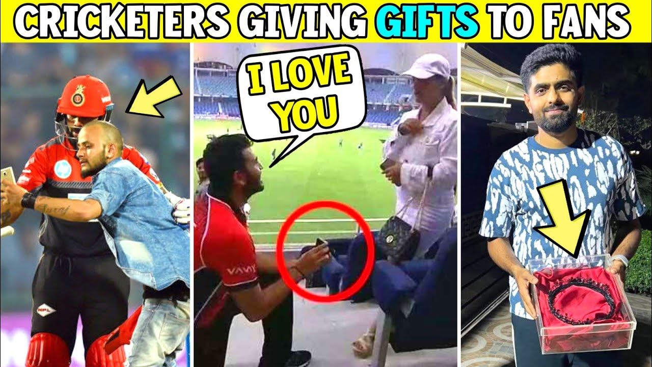 Famous International Cricketers Giving Some Special Gifts To Their Fans | Kohli, Babar, Warner