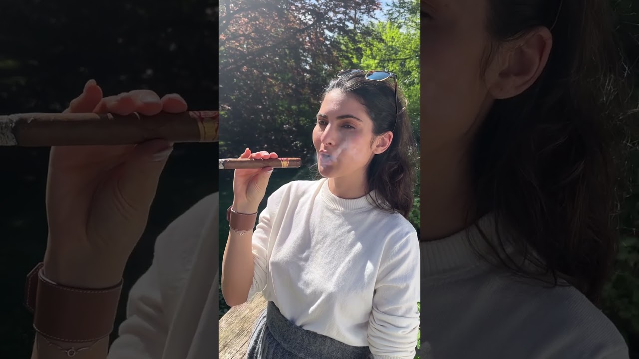 Women can smoke cigars too #cigar #womencigar #partagas #lusitania