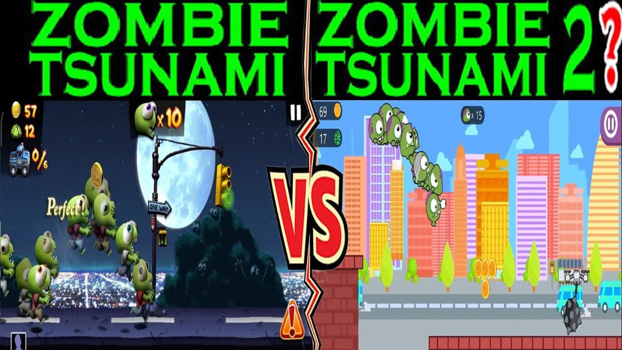 Zombie tsunami 2 ??? | Zombie Tsunami VS Monster Run jump or die | Comparison