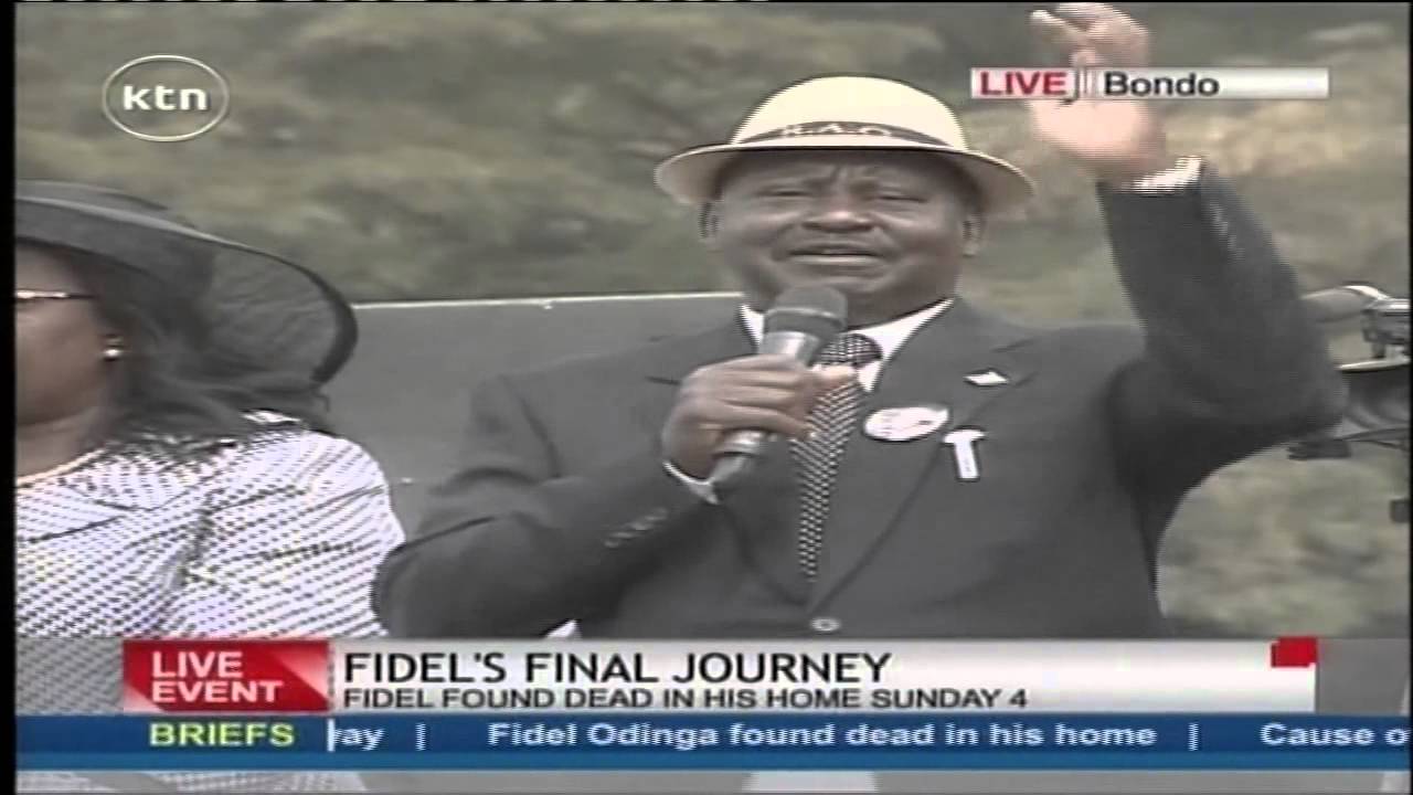 Rt. Hon. Raila Odinga's last words in Fidel's burial