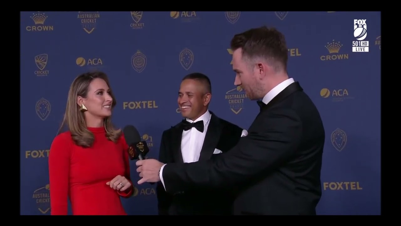 Рэйчел и Усман Хаваджа — интервью на Blue Carpet — Australian Cricket Awards 2024