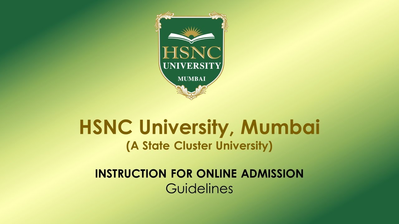HSNC University ( Mumbai ) Application form tutorial